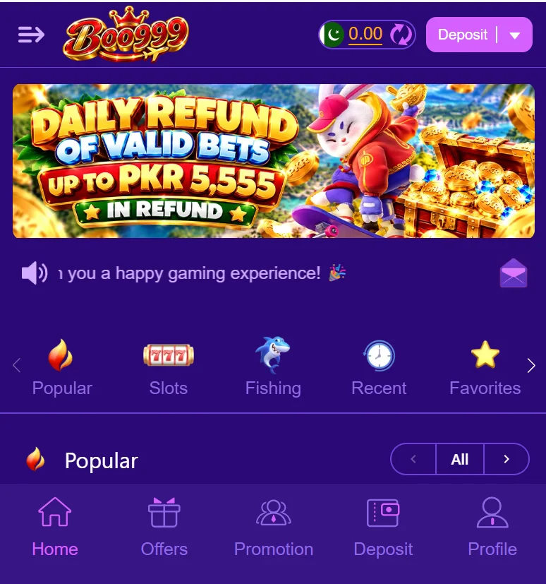 BOO999 Game App